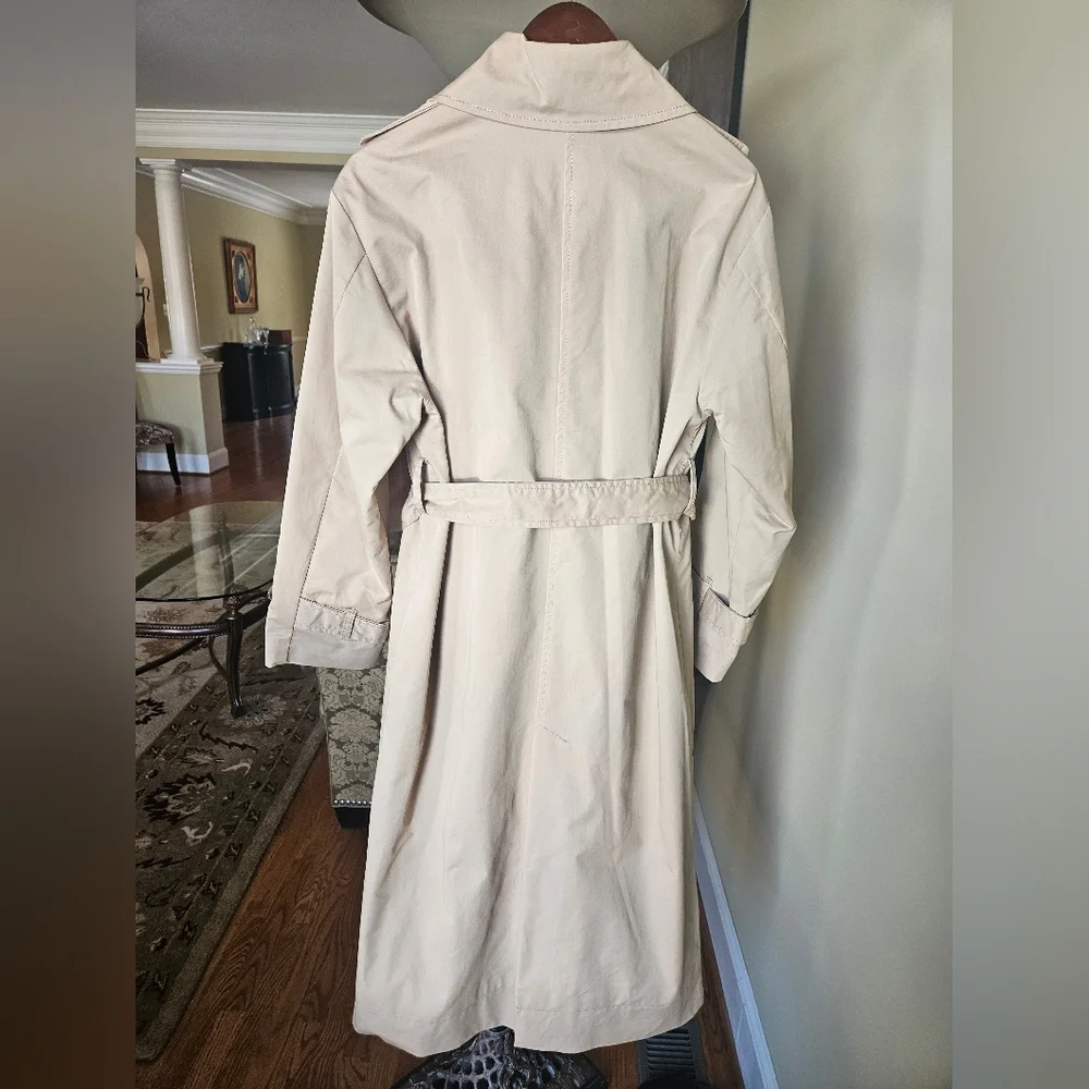 NWT Mango Double-Breasted Trench Coat Cream/Tan - Picture 4 of 16